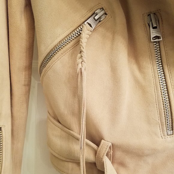 NWT All Saints Balfern leather biker jacket US 4 - Picture 7 of 16